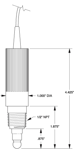 High Pressure In-Line pH Sensor with Integral Housing