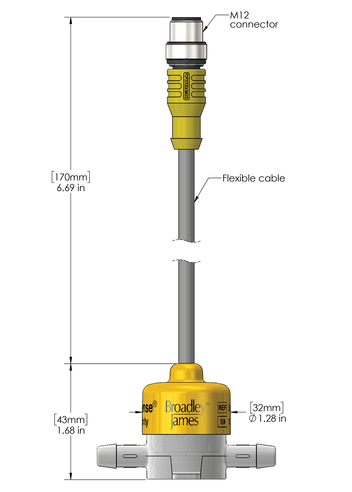 SU500 Single-Use Flow-Through Conductivity Sensor